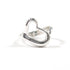 Open Heart Ring Sterling Silver