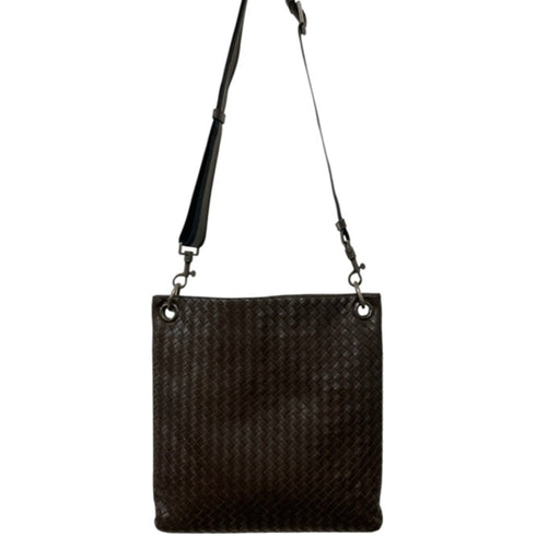 Flat Messenger Bag Intrecciato Nappa Medium