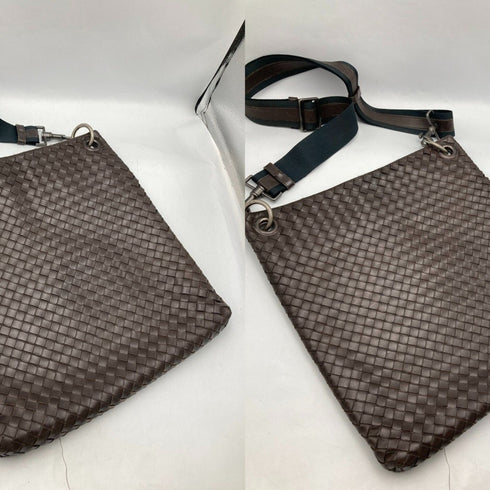 Flat Messenger Bag Intrecciato Nappa Medium