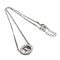 Pendant Necklace Silver Metal with Rhinestone