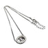 Pendant Necklace Silver Metal with Rhinestone