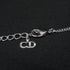 Pendant Necklace Silver Metal with Rhinestone