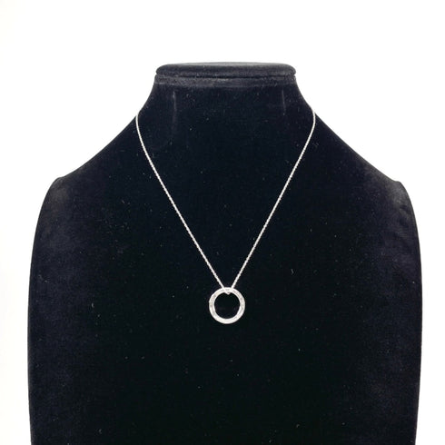 1837 Circle Pendant Necklace Sterling Silver
