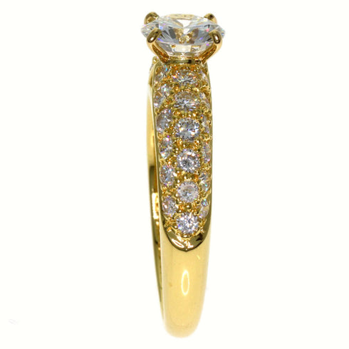 Ring 18K Yellow Gold With Diamond Pavé
