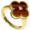 Vintage Alhambra Ring 18K Yellow Gold and Tiger's Eye