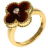 Vintage Alhambra Ring 18K Yellow Gold and Tiger's Eye