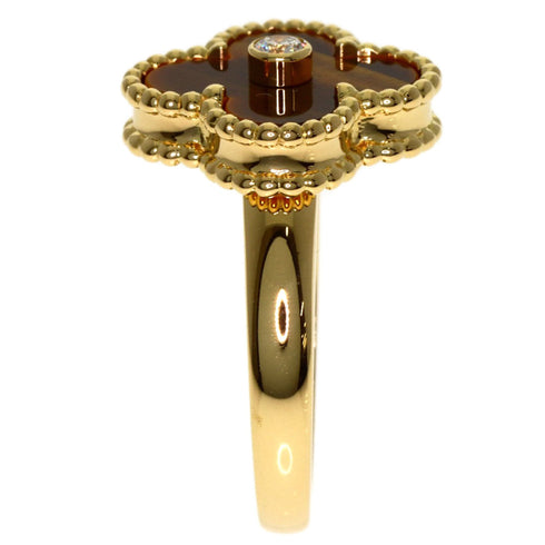Vintage Alhambra Ring 18K Yellow Gold and Tiger's Eye