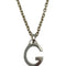G Motif Pendant Necklace Sterling Silver