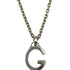G Motif Pendant Necklace Sterling Silver