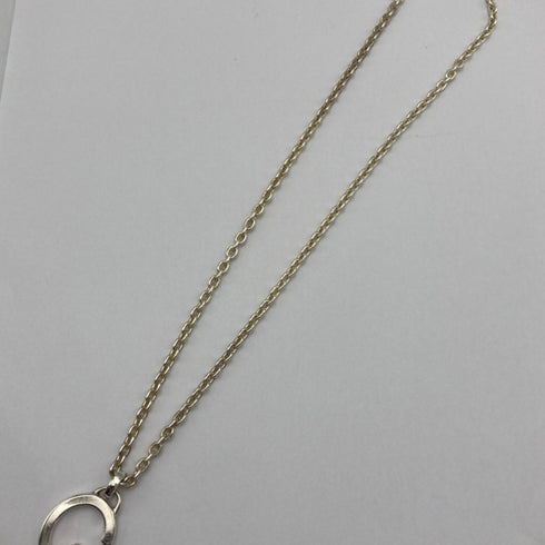 G Motif Pendant Necklace Sterling Silver