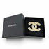 CC Logo Brooch Gold-Tone Metal