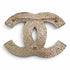 CC Logo Brooch Gold-Tone Metal