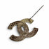 CC Logo Brooch Gold-Tone Metal