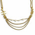 CC Logo Chain Pendant Necklace Gold-Tone Metal