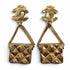 CC Logo Clip-On Earrings Gold-Tone Metal Gold-Tone Metal