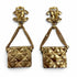 CC Logo Clip-On Earrings Gold-Tone Metal Gold-Tone Metal