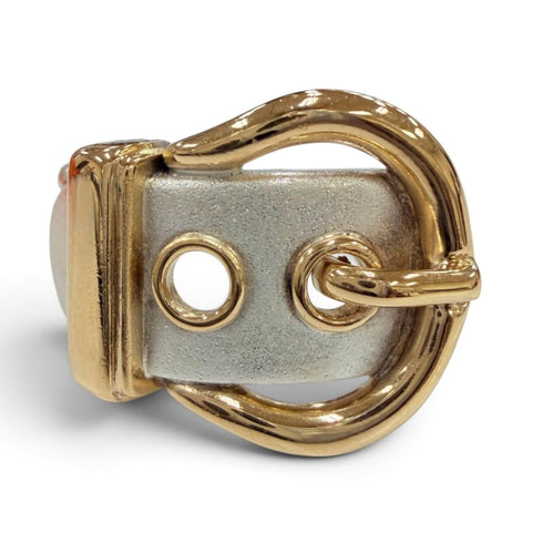 Band Ring Sterling Silver and 18K Yellow Gold