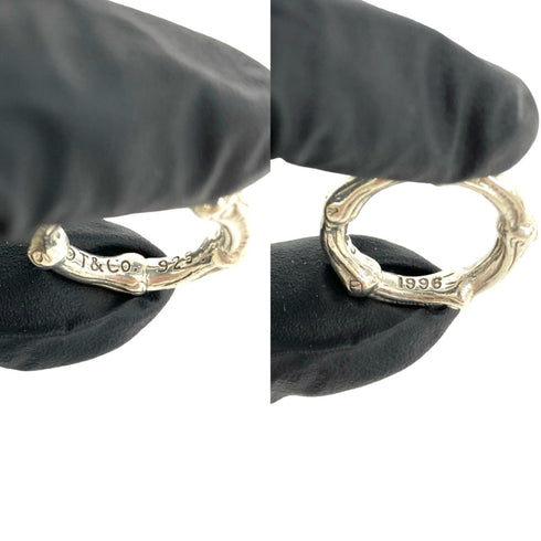 Vintage Bamboo Band Ring Sterling Silver