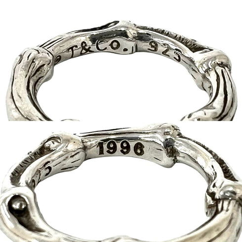 Vintage Bamboo Ring Sterling Silver