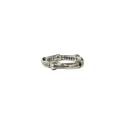 Vintage Bamboo Ring Sterling Silver