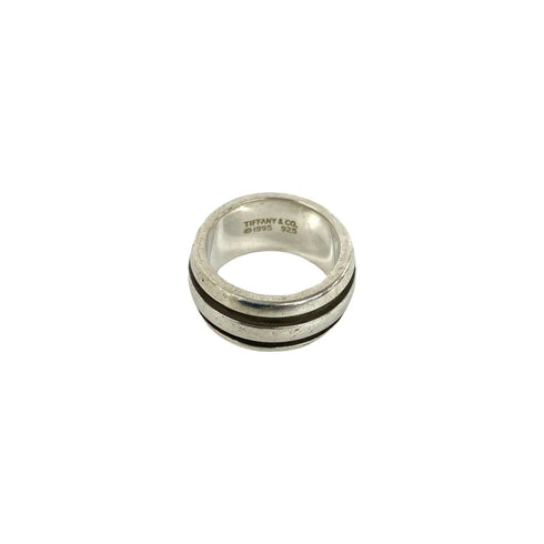 Vintage Grooved Double Line Ring Sterling Silver