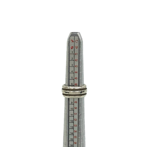 Vintage Grooved Double Line Ring Sterling Silver