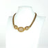 Pendant Necklace Gold and Rhinestone