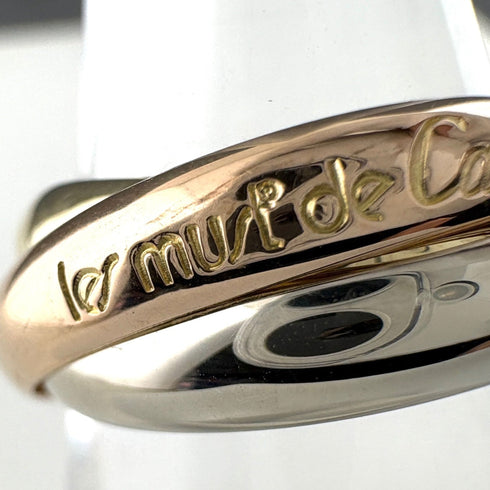 Vendome Louis Cartier Band Ring 18K Tricolor Gold