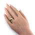Vendome Louis Cartier Band Ring 18K Tricolor Gold
