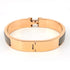 Clic H Bangle Gold and Enamel Brown Bracelet