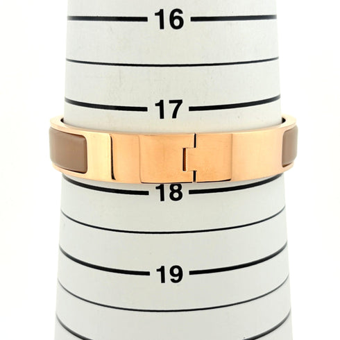 Clic H Bangle Gold and Enamel Brown Bracelet