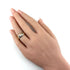 Vendome Louis Cartier Band Ring 18K Tricolor Gold