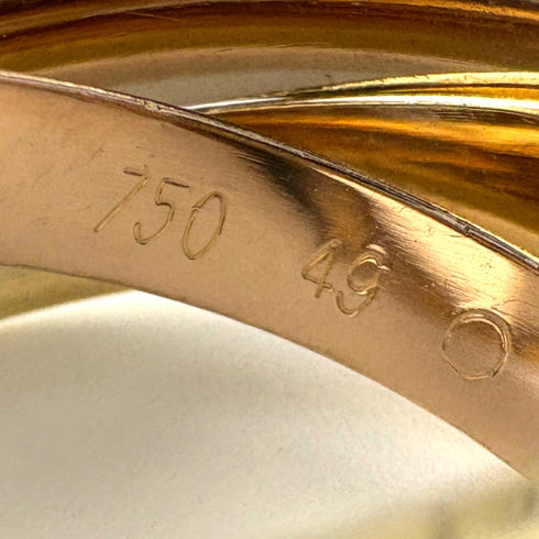 Vendome Louis Cartier Band Ring 18K Tricolor Gold