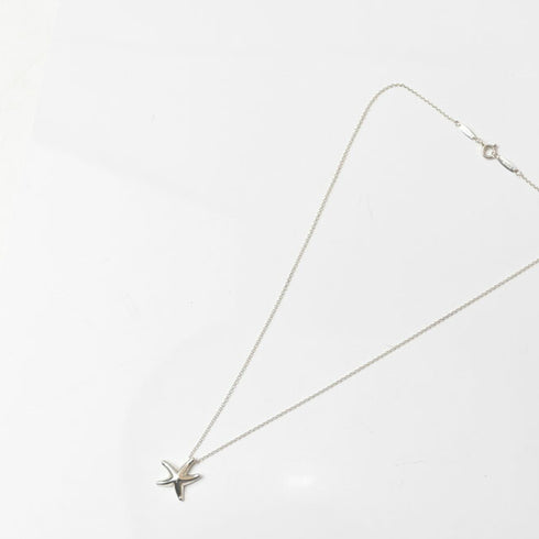 Starfish Pendant Necklace Sterling Silver