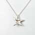 Starfish Pendant Necklace Sterling Silver