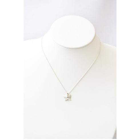 Starfish Pendant Necklace Sterling Silver
