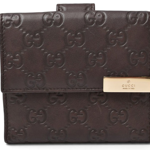 Bow Continental Wallet Guccissima Leather