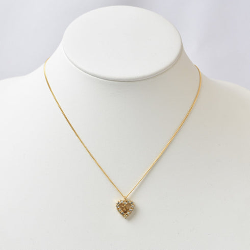 Heart Pendant Necklace Gold