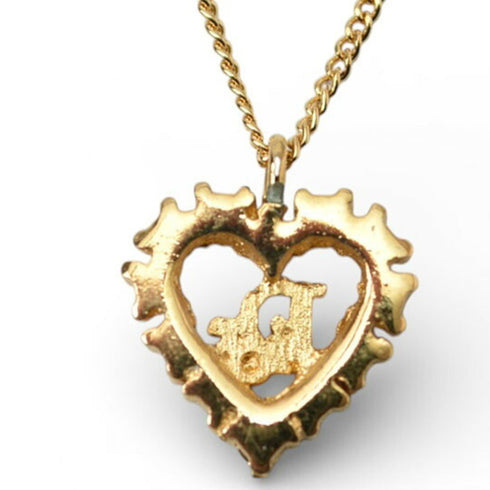 Heart Pendant Necklace Gold