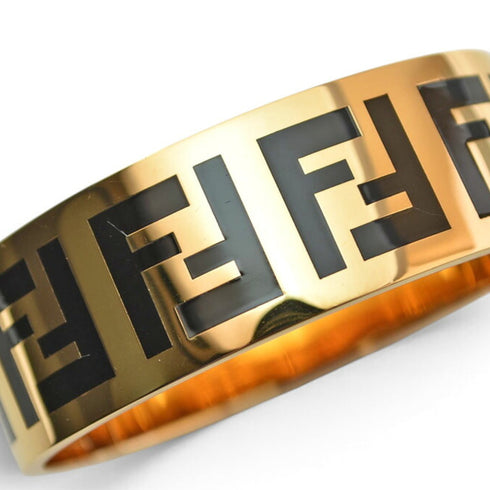 Bangle Black and Gold Metal Bracelet