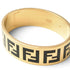 Bangle Black and Gold Metal Bracelet