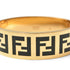 Bangle Black and Gold Metal Bracelet