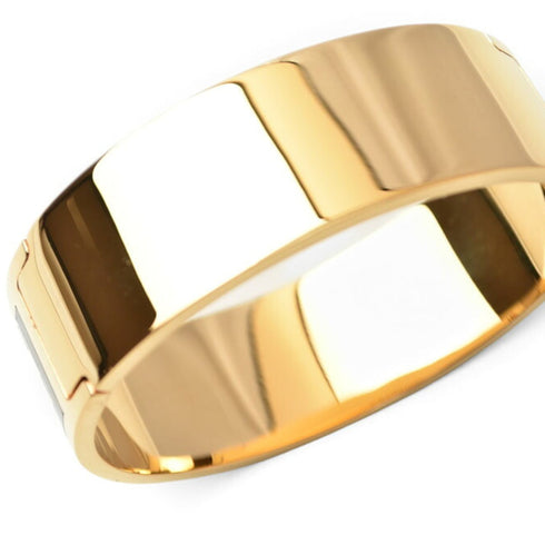 Bangle Black and Gold Metal Bracelet