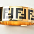Bangle Black and Gold Metal Bracelet