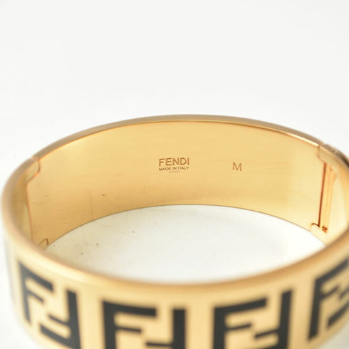 Bangle Black and Gold Metal Bracelet