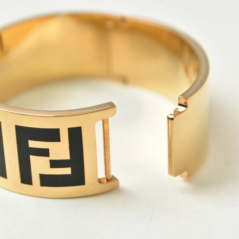 Bangle Black and Gold Metal Bracelet