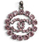 CC Logo Charm Silver-Tone Metal