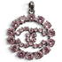 CC Logo Charm Silver-Tone Metal