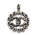 CC Logo Charm Silver-Tone Metal