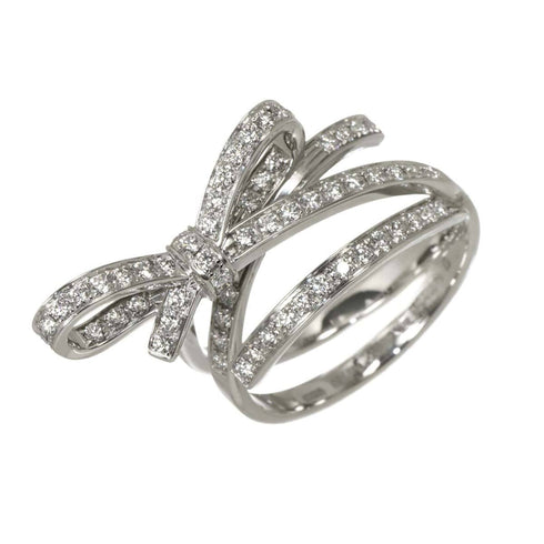 Ruban de Diamond Ring 18K White Gold Medium
